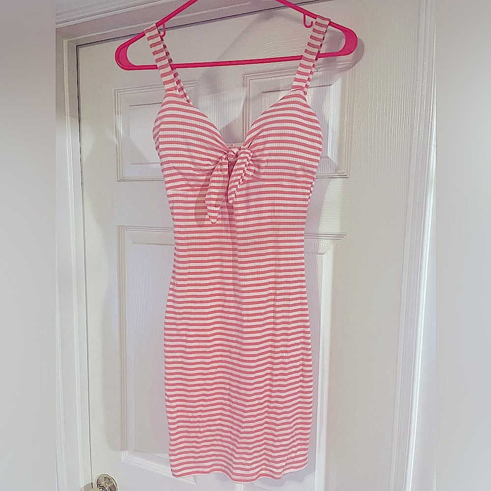 Coral Striped Sailor Body Con